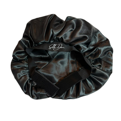 SilkDon Black Adjustable Bonnet