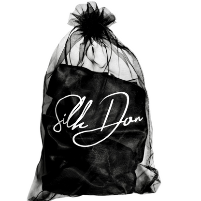 SilkDon Black Bonnet & Bag